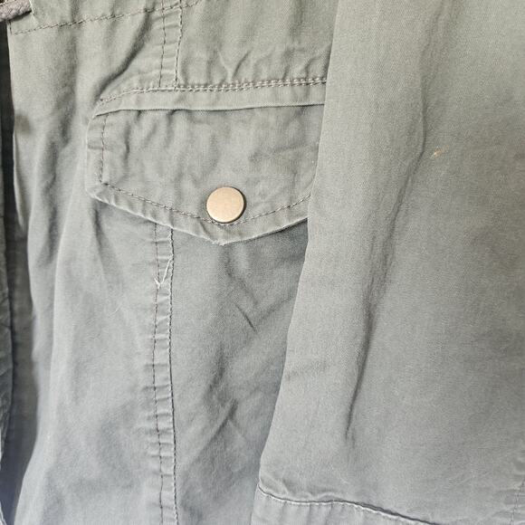 Yoki Collection Canvas Medium Military Jacket Hood Utility Streetwear Neutral - Picture 5 of 16